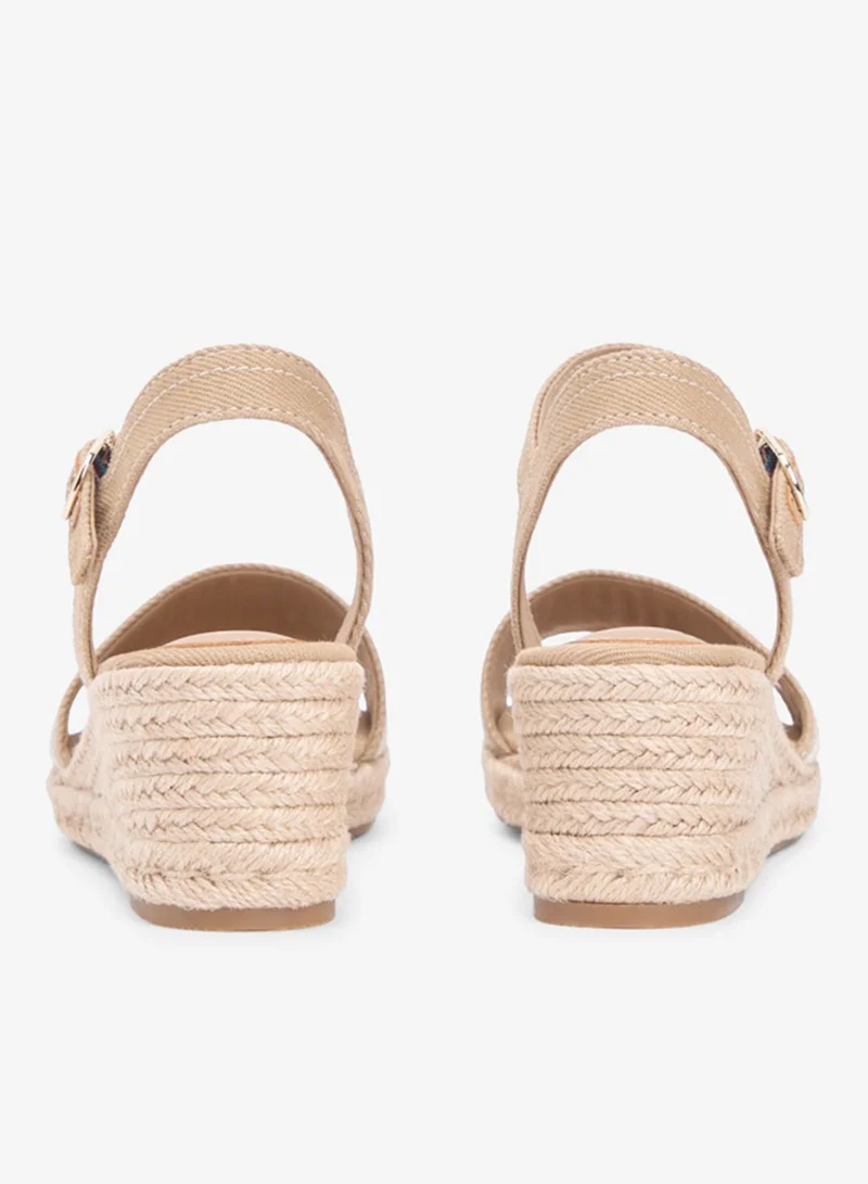 TOMMY HILFIGER Safari Canvas Canvas Denim Wedge Espadrilles for Women | Best Price UAE